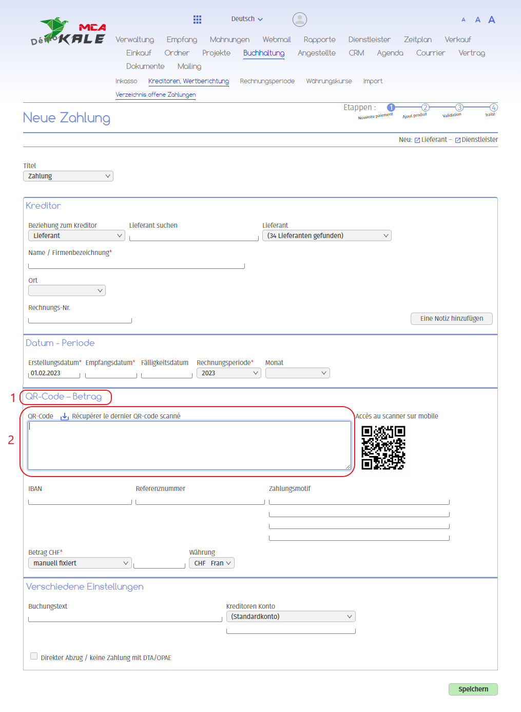 Neue Zahlung | MCA Concept